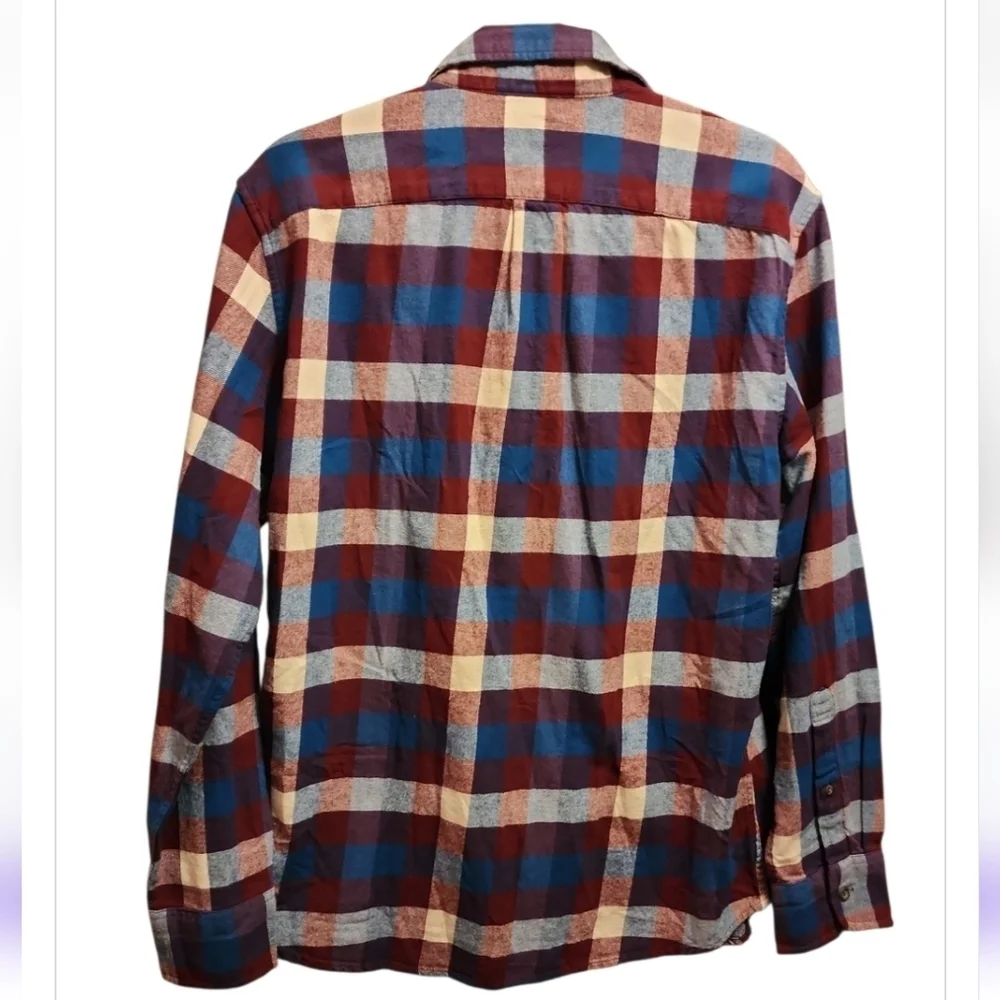 NWT J.CREW MEN'S Slim Fit Plaid Flannel Shirt M $79.50 Re-imagined 100% Cotton